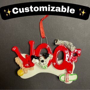 Personalized Customizable Woof Ornament 3D For Dogs Puppies Pets Great Quality